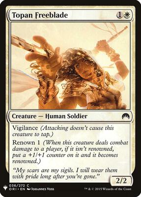 Topan Freeblade card from The List Reprints