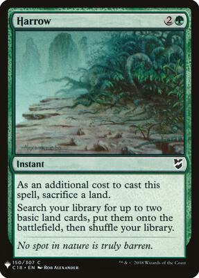 Harrow card from The List Reprints
