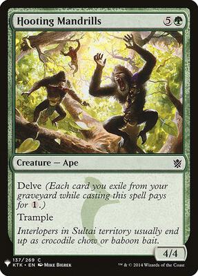 Hooting Mandrills card from The List Reprints