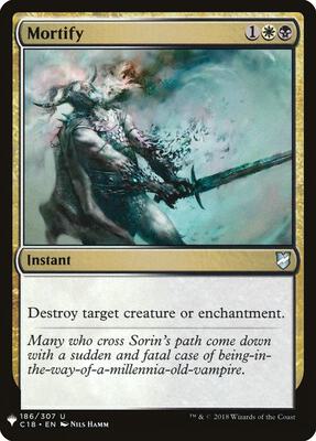 Mortify (C18) card from The List Reprints