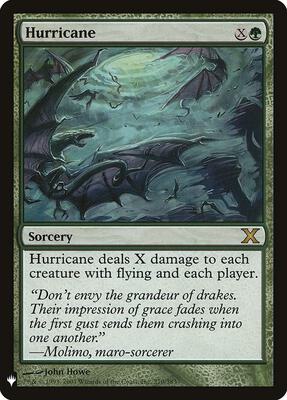 Hurricane card from The List Reprints