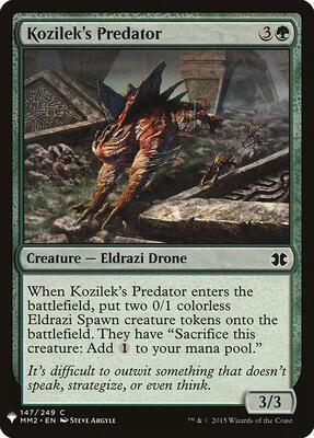 Kozilek's Predator card from The List Reprints