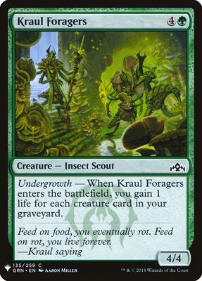 Kraul Foragers card from The List Reprints