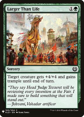 Larger Than Life card from The List Reprints