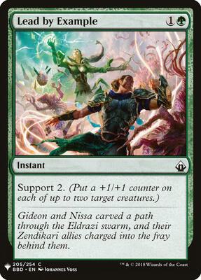 Lead by Example card from The List Reprints