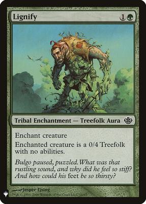 Lignify card from The List Reprints