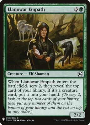Llanowar Empath card from The List Reprints
