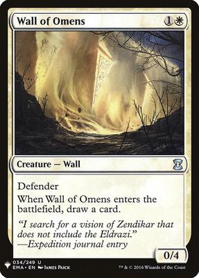 Wall of Omens (EMA) card from The List Reprints