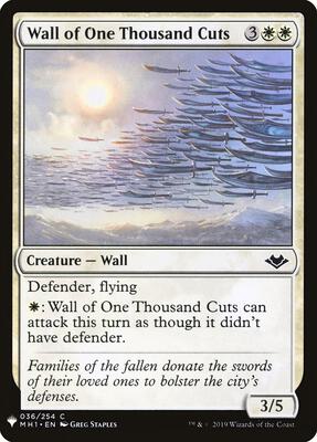 Wall of One Thousand Cuts card from The List Reprints