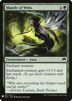 Mantle of Webs card from The List Reprints