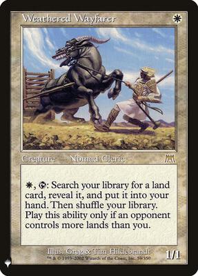 Weathered Wayfarer card from The List Reprints