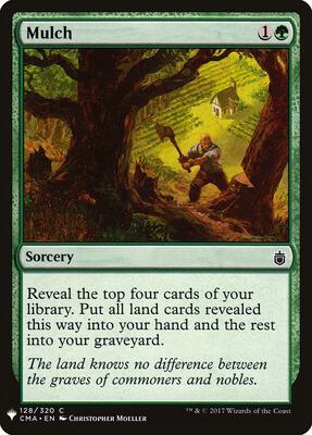 Mulch card from The List Reprints