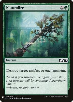 Naturalize card from The List Reprints
