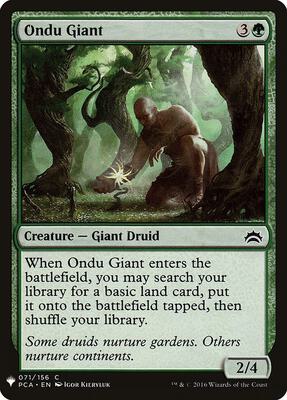 Ondu Giant card from The List Reprints