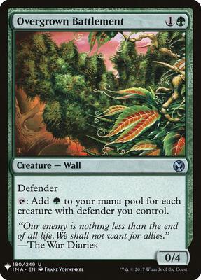 Overgrown Battlement card from The List Reprints