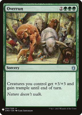 Overrun card from The List Reprints