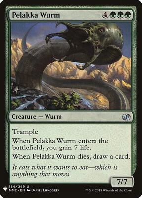 Pelakka Wurm card from The List Reprints
