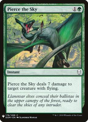 Pierce the Sky card from The List Reprints