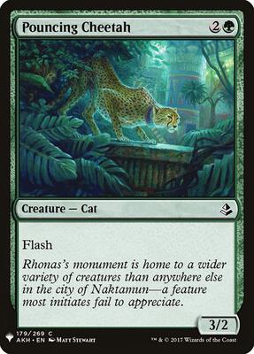 Pouncing Cheetah card from The List Reprints