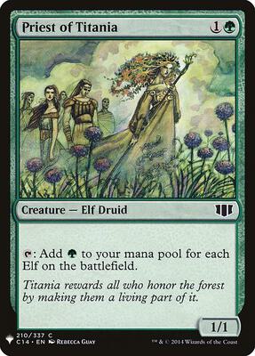 Priest of Titania card from The List Reprints