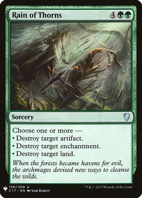 Rain of Thorns card from The List Reprints