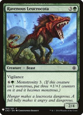 Ravenous Leucrocota card from The List Reprints