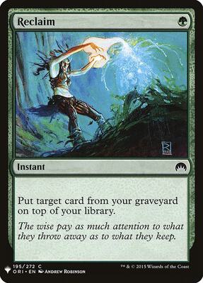 Reclaim card from The List Reprints