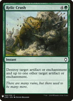 Relic Crush card from The List Reprints
