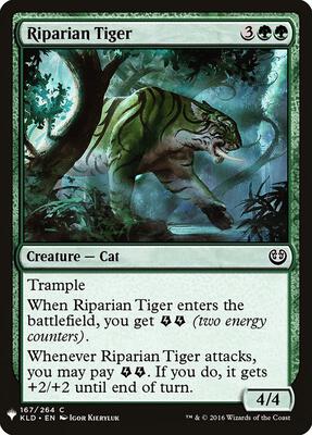 Riparian Tiger card from The List Reprints
