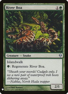 River Boa card from The List Reprints