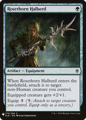 Rosethorn Halberd card from The List Reprints