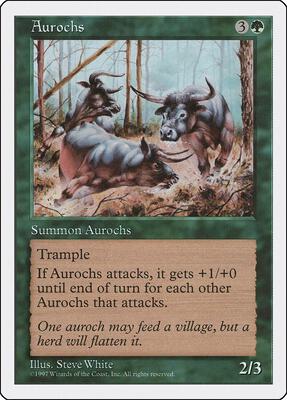 Aurochs card from Fifth Edition