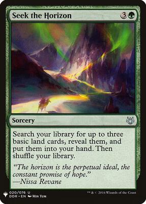 Seek the Horizon card from The List Reprints