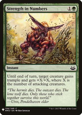 Strength in Numbers card from The List Reprints