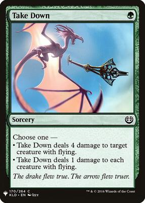 Take Down card from The List Reprints