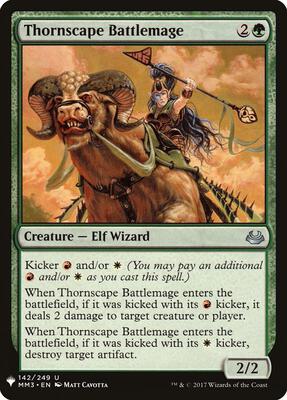 Thornscape Battlemage card from The List Reprints