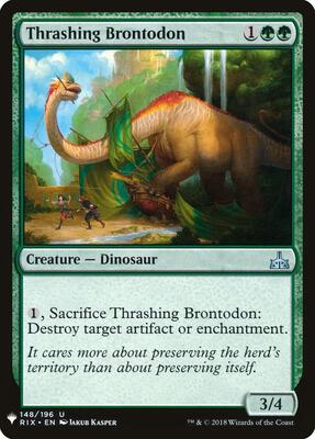 Thrashing Brontodon card from The List Reprints