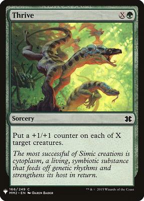 Thrive card from The List Reprints