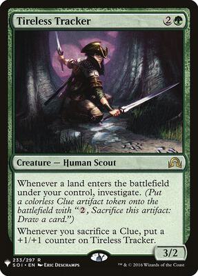 Tireless Tracker card from The List Reprints