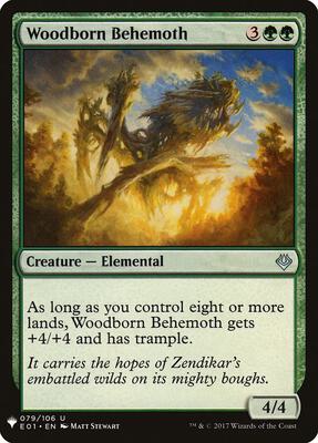 Woodborn Behemoth card from The List Reprints