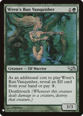 Wren's Run Vanquisher card from The List Reprints
