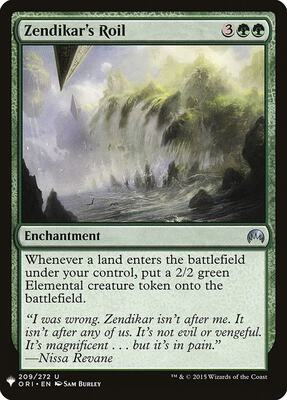 Zendikar's Roil card from The List Reprints