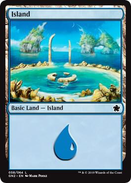Island (058) card from Magic Game Night 2019