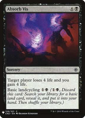 Absorb Vis card from The List Reprints