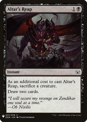 Altar's Reap card from The List Reprints