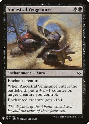 Ancestral Vengeance card from The List Reprints