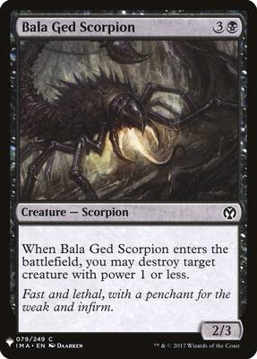 Bala Ged Scorpion card from The List Reprints