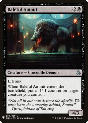 Baleful Ammit card from The List Reprints
