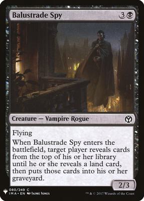 Balustrade Spy card from The List Reprints