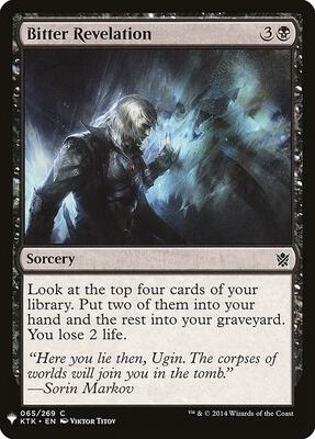 Bitter Revelation card from The List Reprints